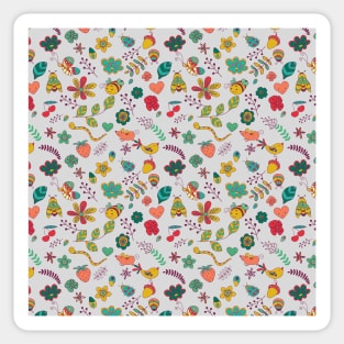 Insects and Flower Pattern Sticker